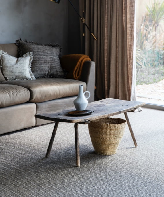 Armchair on wooden floor