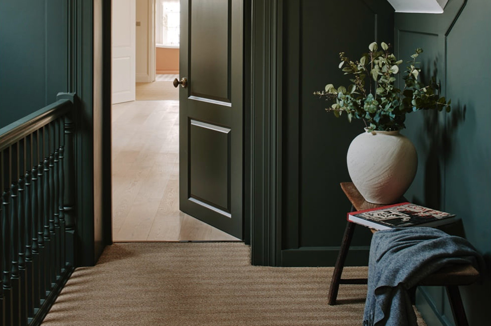 Sisal carpet in the Crown Estate home, Oxshott